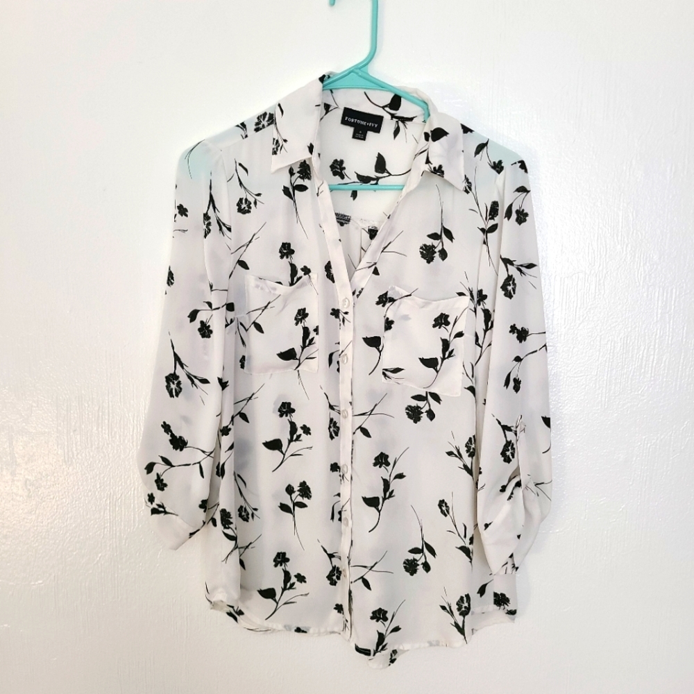 Fortune + Ivy floral shirt